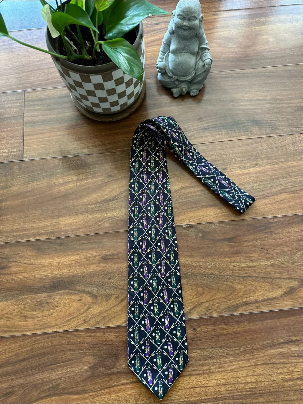 Beverly Hills Polo Club Vintage Golf Novelty Tie - Picture 3 of 10